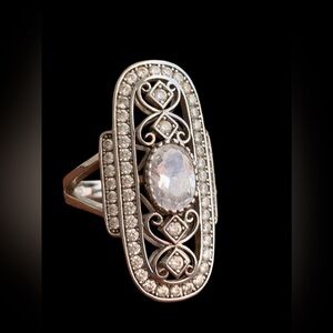 YGI Group Art Deco Sterling Silver Clear Cubic Zirconia Woman’s Ring Jewelry